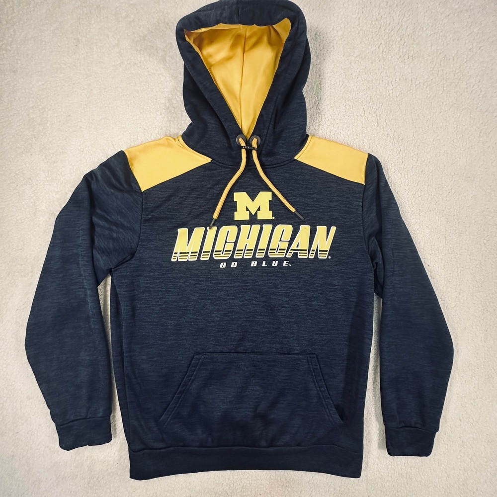 Colosseum Michigan Hoodie Mens Small Navy Blue Excellent